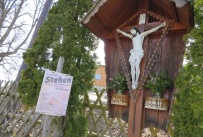 Meditationstafel "STEHEN" und Konduktkreuz
